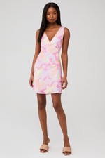 PEPPERMAYO Audrey Vintage Slip Dress Size 6 Psychedelic Color