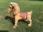 Vtg 1967 Marx Marvel the Mustang ride on horse with saddle and reins