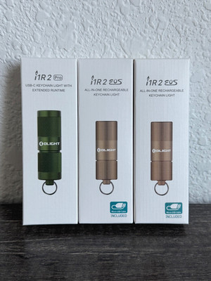 Bundle of 3: Olight i1R 2 Pro (OD Green) & 2x i1R 2 (Desert Tan) ALL NEW IN BOX