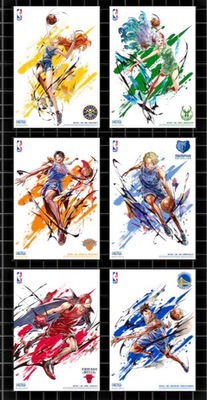 ONE PIECE x NBA B4 Size Mini Poster Set 10 Sheets Limited Japan