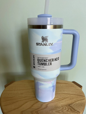 #ad Stanley Cool Serene Brushstrokes Flowstate Quencher H2.0 40oz Tumbler NWT $54.98