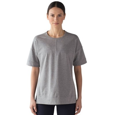 Lululemon Womens 10 Cut Above Tee Heathered Grey Short Sleeve Structured knit