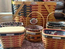 Longaberger Americana Basket Bundle Including Inaugural Baskets. 6 Baskets