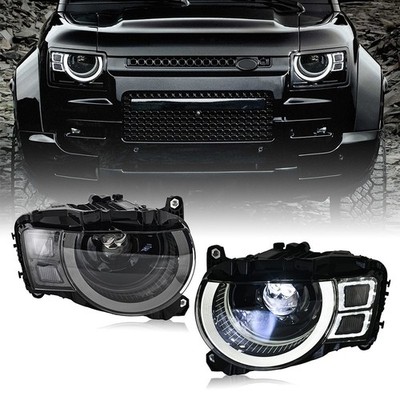 LED Headlights Fit For 2020-2024 25 Land Rover Defender Headlamps Assembly LH+RH