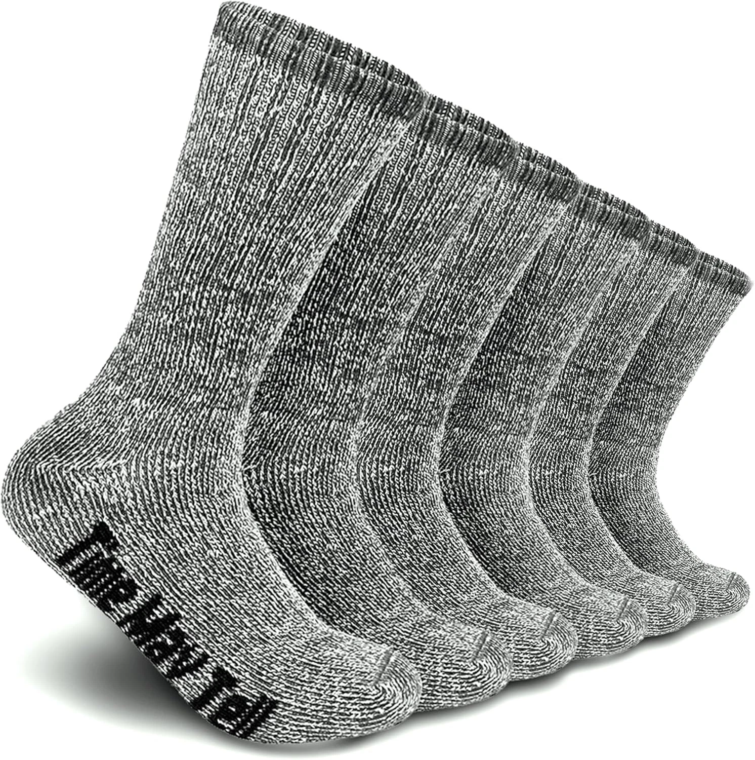 Mens Merino Wool Hiking Cushion Socks Thermal Warm Crew Winter Boot Socks Pack (
