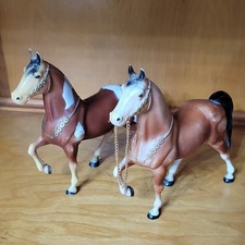 WS 2155 Vintage Plastic Horse Toys- Set of 2