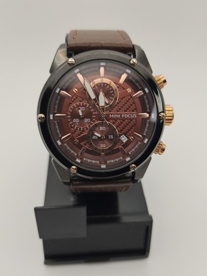 Mini Focus Men Watch Business Casual Wrist Watches (Multifunction) MF0161B Brown