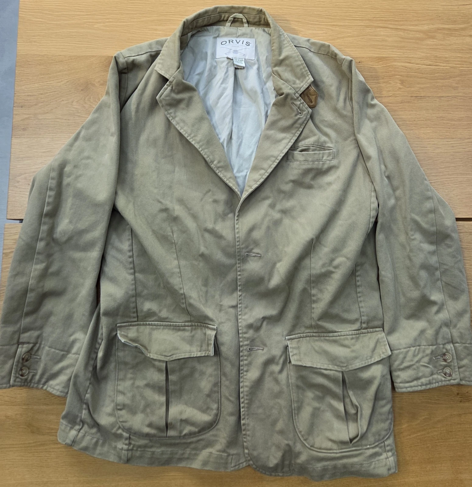 Orvis Men's XL Canvas Jacket Fishing, Hunting, Shooting Safari