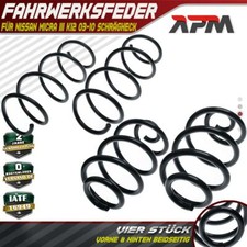 4x Fahrwerksfeder Vorne Hinten L + R für Nissan Micra III 3 K12 03-10 Schrägheck