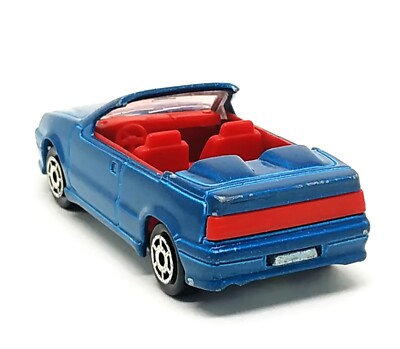 Majorette Renault 19 Cabriolet Metallic Blue / Red Seat 1/55 (3