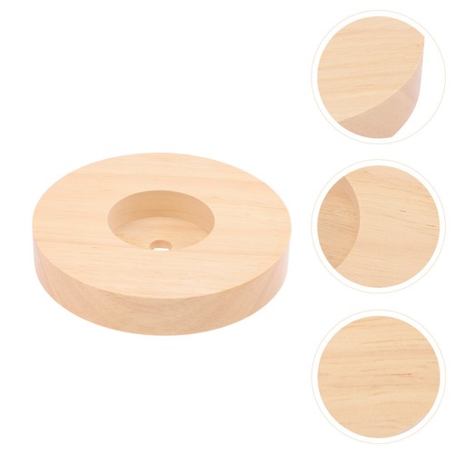 Wooden Led Display Base Round Wooden Base Wooden Desk Lamp Base
