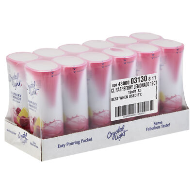 Crystal Light Lemonade Raspberry Beverage Mix, 1.8 oz - Case of 12