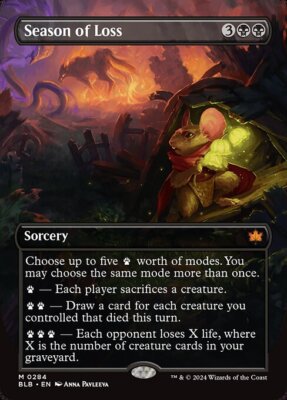 1x Season of Loss - Extended Art NM Eng MTG - Bloomburrow | eBay