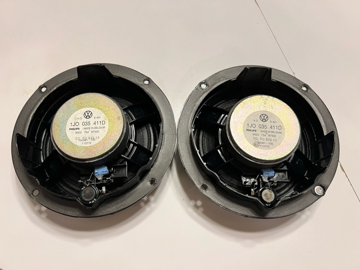 Door Speaker 99-05 VW Golf GTI Jetta Mk4 Beetle 4ohm Philips - 1j0