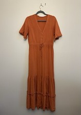 Burnt Orange Maxi Dress Large