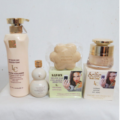 Lait Snapchat Collagen Feuchtigkeitslotion + Gesichtscreme + Öl + Seife (4er Set)