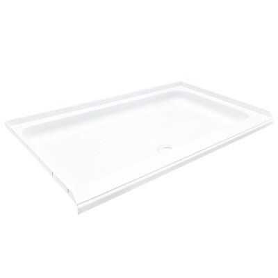RV Shower Pan 40'' x 24'' x 5'' Center Drain in White RV Shower Base RV Bath