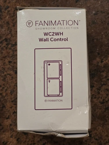 Fanimation Fans WC2WH 3 Speed Fan and Dimming Light Wall Control in White - Picture 2 of 4