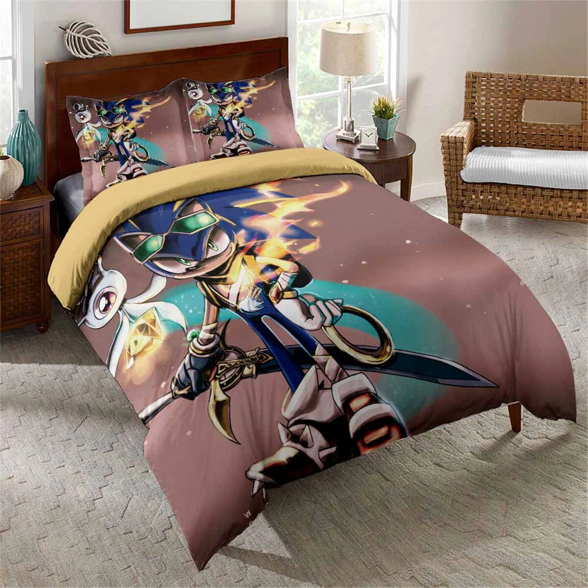 Sonic The Hedgehog Bedding Set, Bedroom Decoration