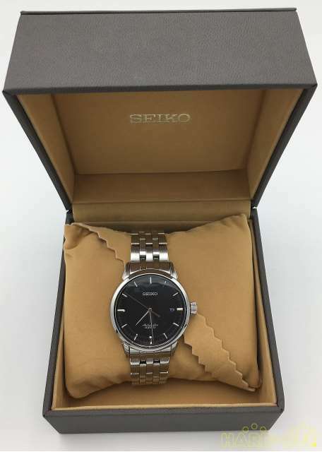 seiko men's presage 23 jewel automatic blue dial watch with date