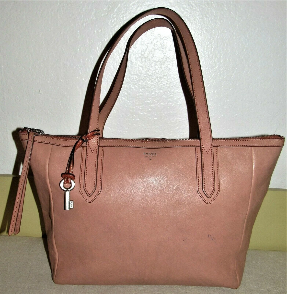 FOSSIL SYDNEY TOTE LARGE PINK LEATHER ZB5487 GUC