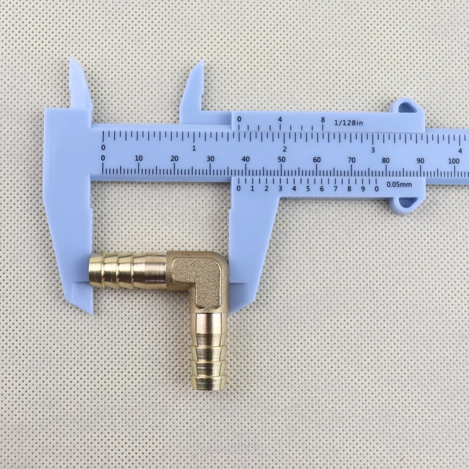 Brass Barbed Tube Pipe Fitting Hose Barb Elbow 90 Degree (3/8" x 3/8") 3Pcs NEW - Image 4 of 4