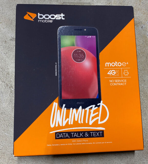 Boost Moto E4 Prepaid Motorola Smartphone Cell Phone Mobile 16GB 5" Android 4G