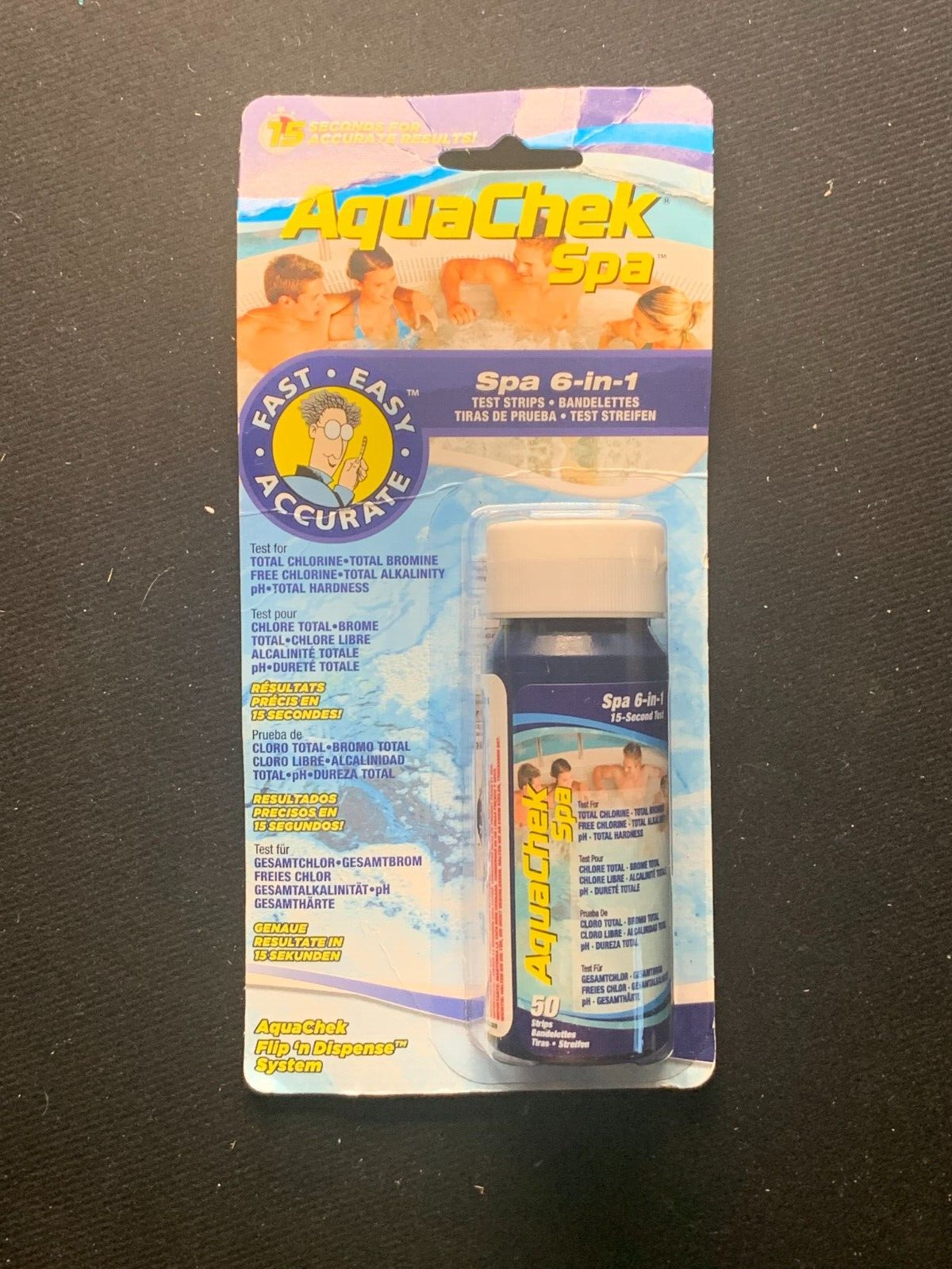 3-Pack NEW AquaChek 552244 6-in-1 Test Strips for Spas and Hot Tubs