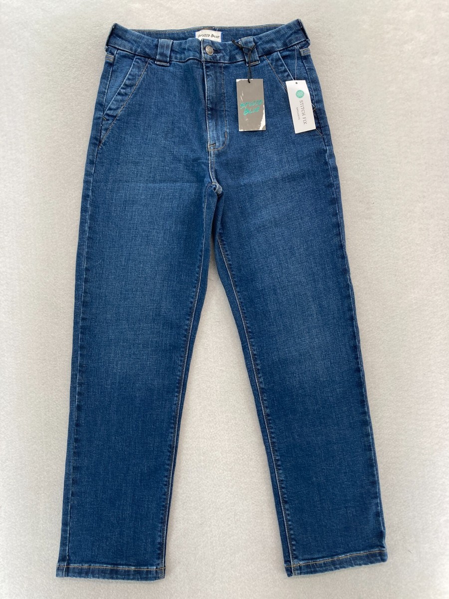 Studio Blue Jeans Women's 28 Tapered Leg Dark Blue Stretch Studio Blue Jeans Women's 28 Tapered Leg Dark Blue Stretch