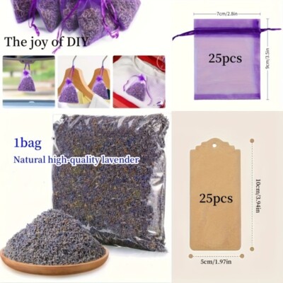 51 Stück Beutel getrocknet französischer Lavendel starker Duft Topf Pourri Knospen Samen Duft
