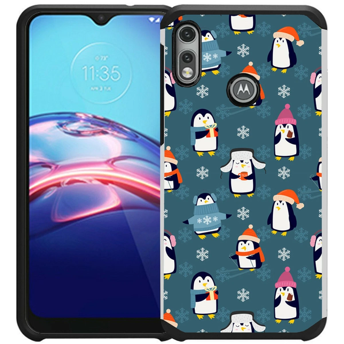 For Motorola Moto E 2020 Case Christmas Holiday Design Xmas Santa