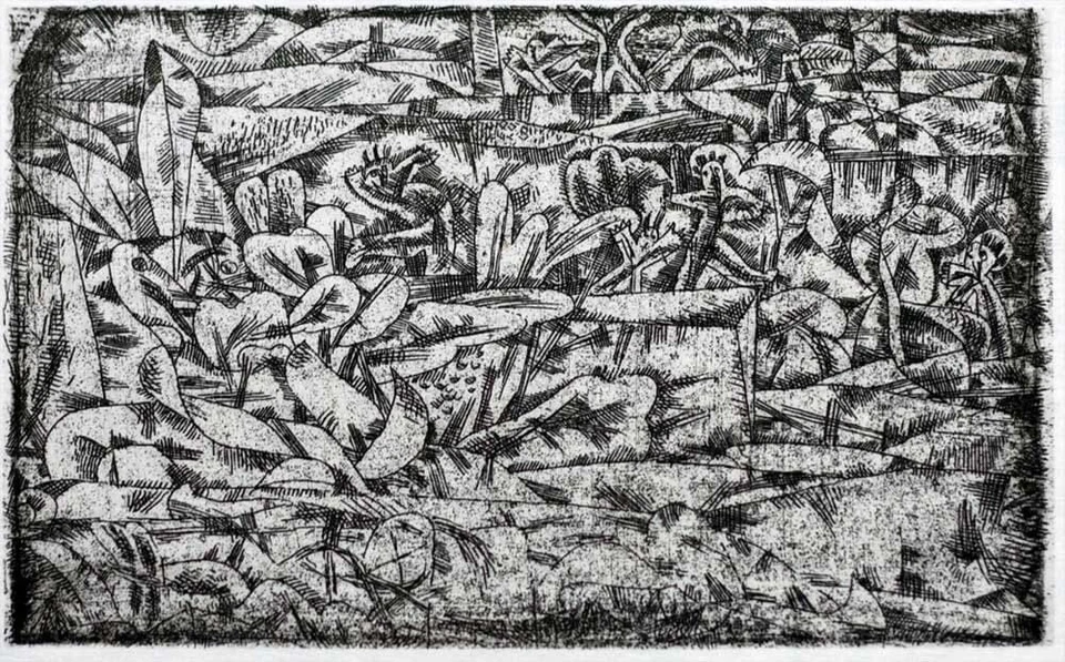 Paul KLEE Litografía Edición LTD "Jardín de la Pasión" con MARCO Incluido Foto 4 de 4