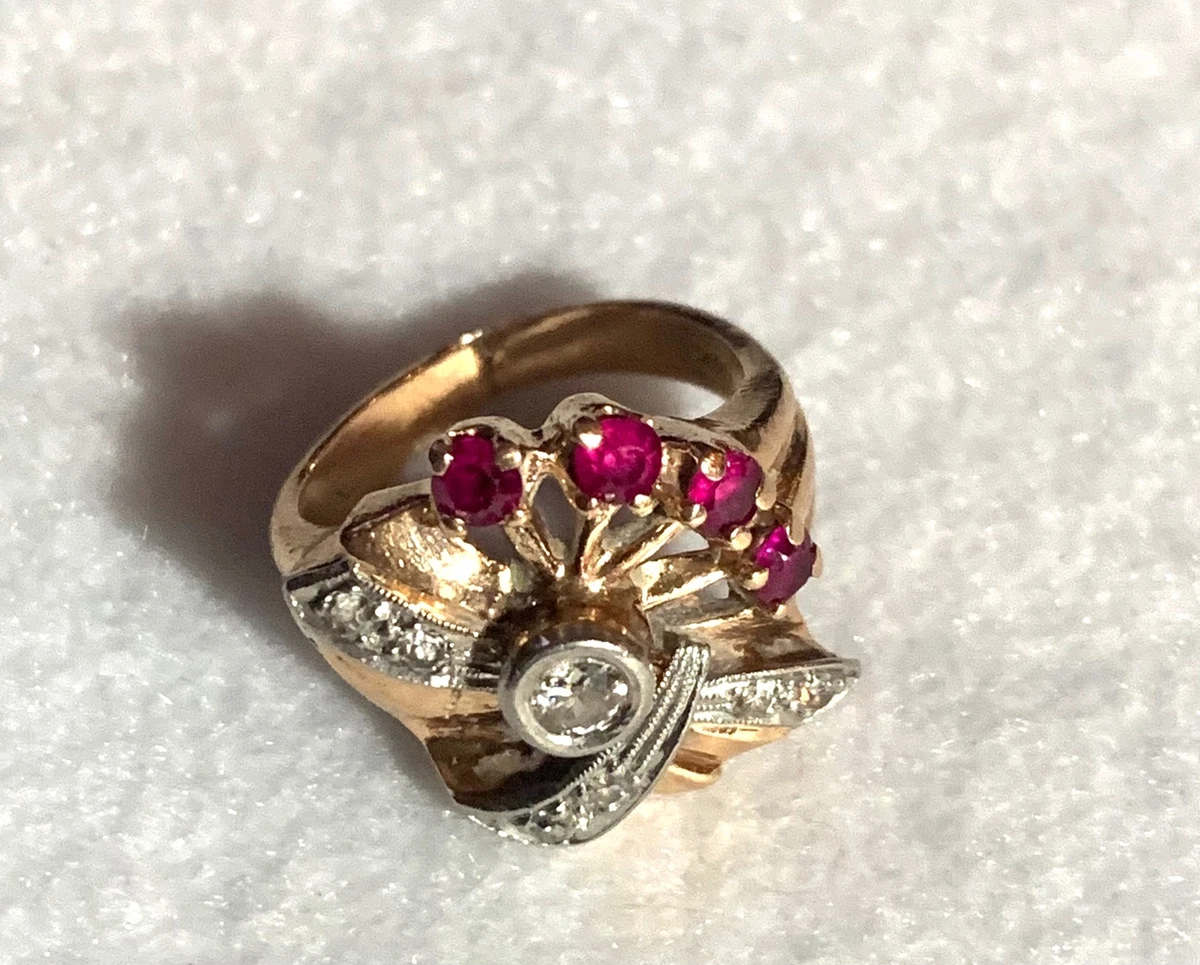 Vintage ruby deals rings ebay