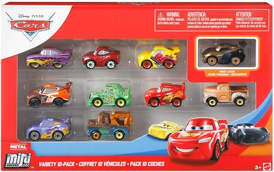 Disney Pixar Cars Mini Racers Variety 10 Pack 