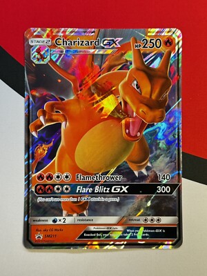 JUMBO Charizard GX Hidden Fates Black Star Promo SM211 2019