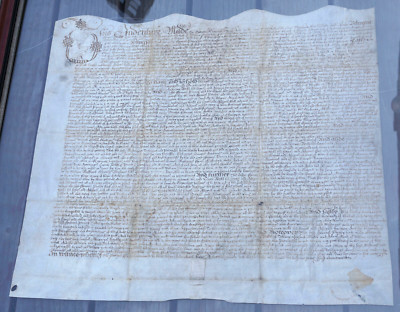 1657 Original Marriage Certificate Document Paper Scroll In Frame 17th Century 