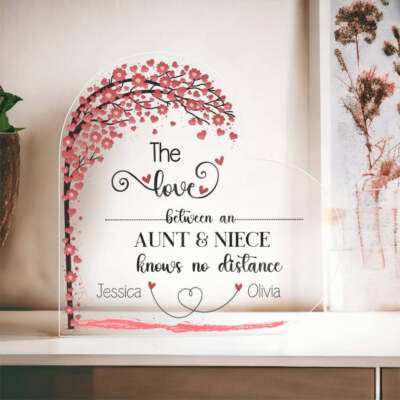 Aunt and Niece Heart Plaque