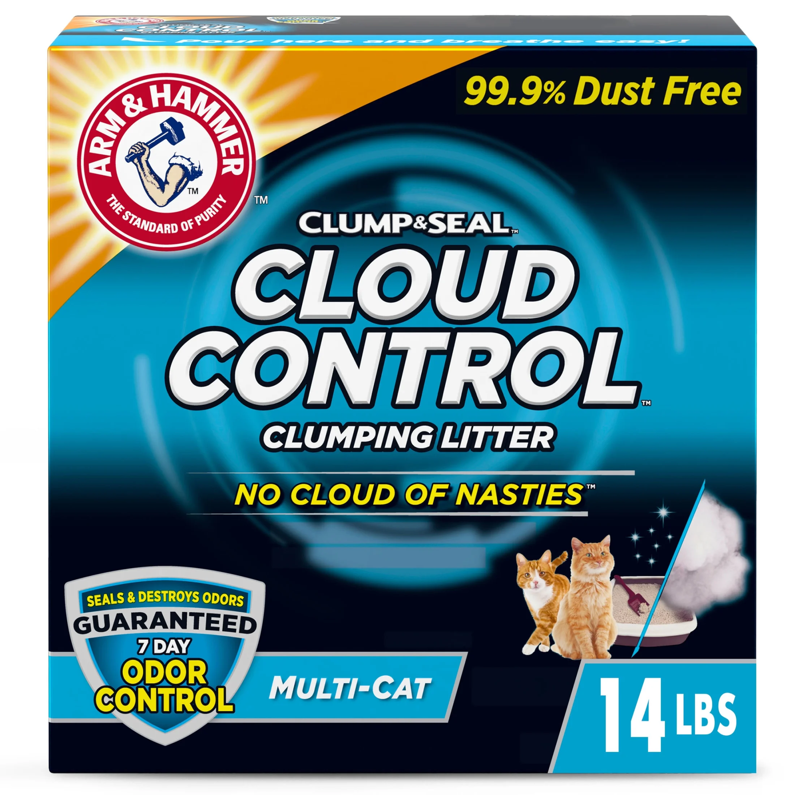 Cloud Control Multi-Cat Clumping Cat Litter with Hypoallergenic Light Scent, 14-image
