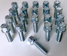 Mercedes | 20 x wheel bolts lugs nuts. M12 x 1.5 Radius Seat 40mm Thread Length