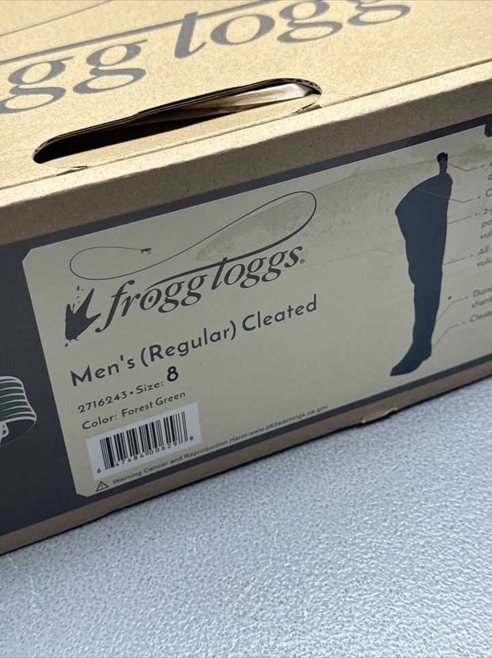 Frogg Toggs CASCADE Bootfoot Regular Cleated Hip Wader SIZE 8 FOREST GREEN - Image 2 of 4