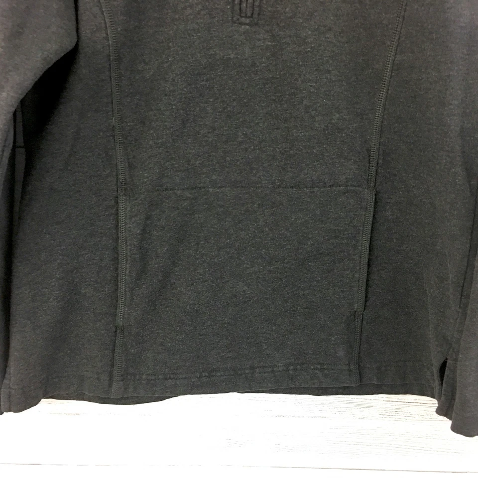 Eddie Bauer Mujer Gris Oscuro 1/2 Cremallera Atlética Top Bolsillo Frontal Sudadera PM Foto 3 de 4