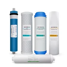 5 stage Max Water Reverse Osmosis Replacement Filter set with 50 GPD membrane
