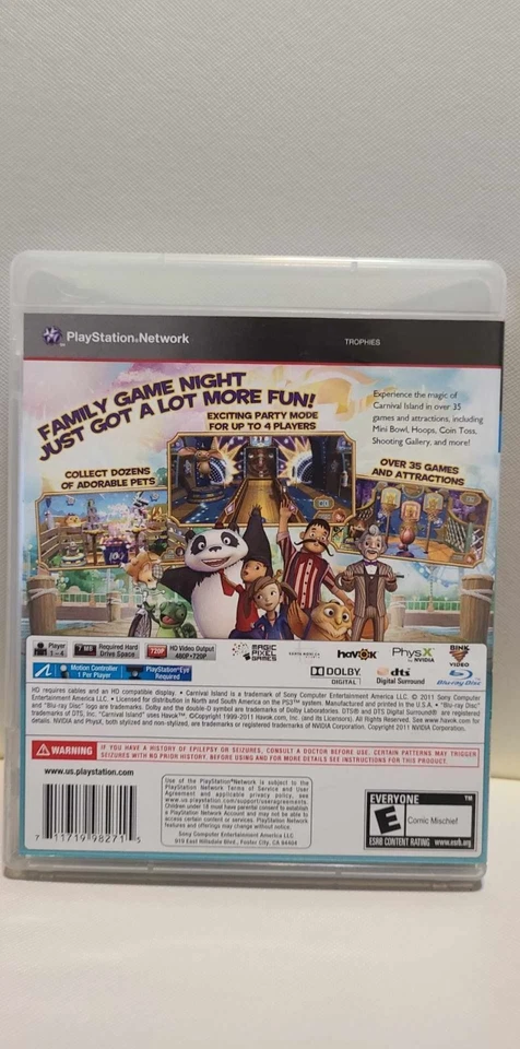 Carnival Island (Playstation 3 PS3, 2011) Playstation Move Complete - Image 2 of 3