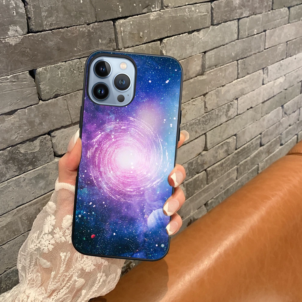 Phone Case Space Soft Silicone Cover For iPhone 11 12 Pro 13 14 Plus 15 Pro Max