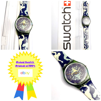 Swatch Gent New Crash GG111 1991 Vintage Armbanduhr NOS 90er Quarz.