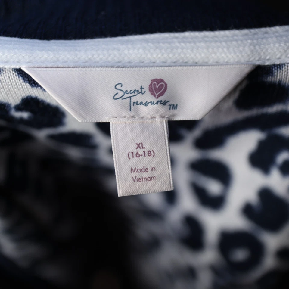 Secret Treasures V Neck Pajama Shirt Womens Size XL Multicolor Long Sleeve - Image 3 of 4