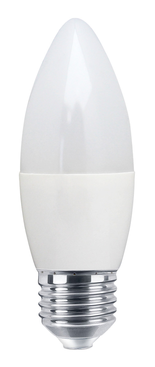 LED 7W = 60W Frosted Candle Light Bulb E27 ES High Power Cool White ...