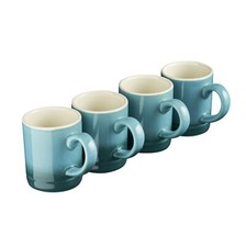 Espresso Coffee Cups Set of 4 100ml Mini Stoneware Drinking Mugs in 10 Colours