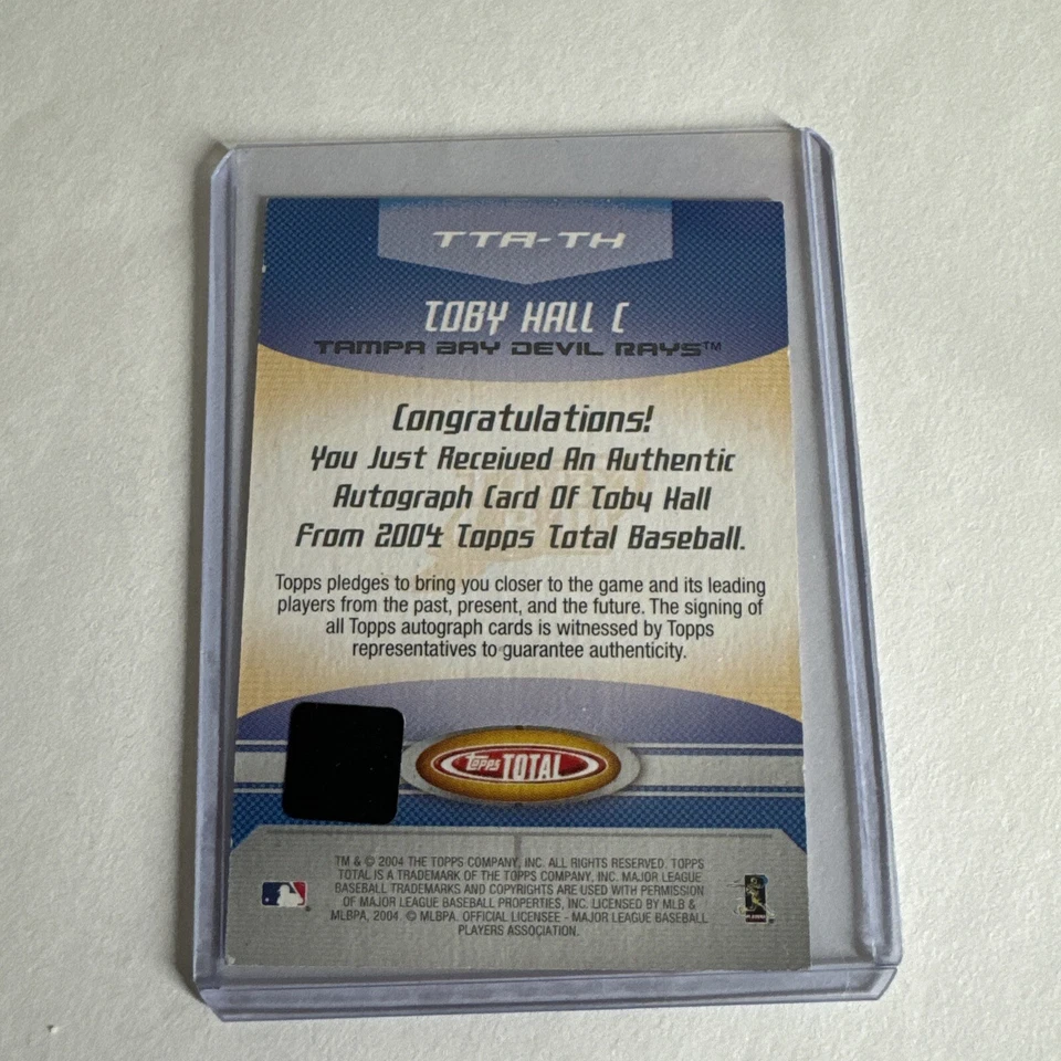 Toby Hall 2004 Topps Total Signatures autógrafo automático #TTA-TH Foto 2 de 2