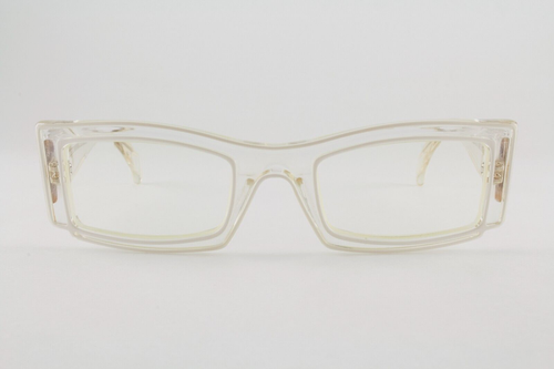 Rare Authentic Traction Balboa Blanc Cristal White Crystal 48mm Glasses France - 第 1/5 張圖片
